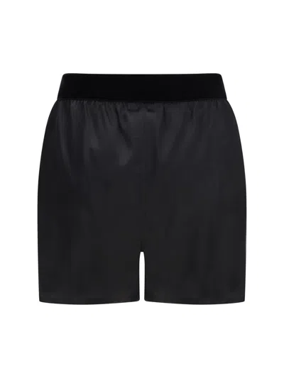 Tom Ford Elasticated-waistband Pajama Shorts In Black