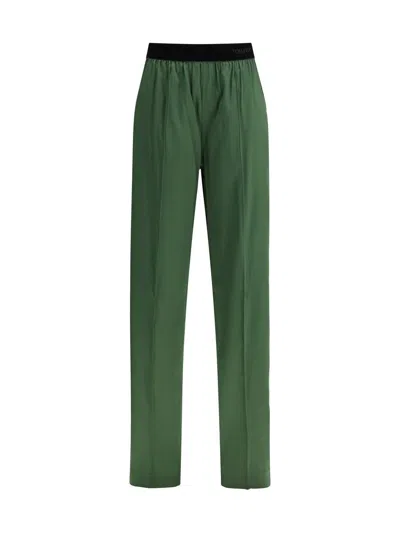 Tom Ford Stretch Silk Satin Pyjama Pant In Green