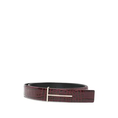 Tom Ford Belts Red In Brown