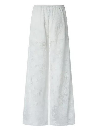 Pinko Floral-lace Palazzo Pants In Multi