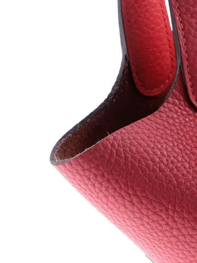 Pre-owned Hermes Picotin Lock Bag Clemence Pm Bucket Bag In Pink