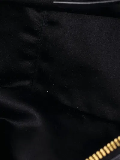 Pre-owned Miu Miu Multi Pocket Leather Shoulder Bag In Black