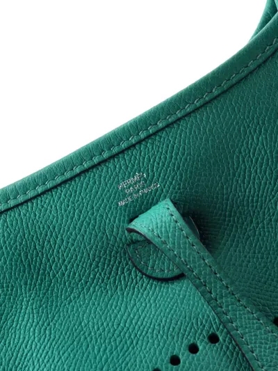 Pre-owned Hermes Evelyne Bag Gen Iii Epsom Tpm Crossbody Bag In Blue