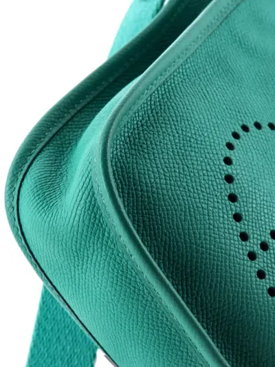 Pre-owned Hermes Evelyne Bag Gen Iii Epsom Tpm Crossbody Bag In Blue