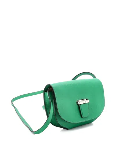 Pre-owned Hermes Convoyeur Evercolor Mini Crossbody Bag In Green