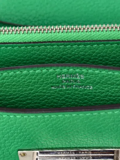 Pre-owned Hermes Convoyeur Evercolor Mini Crossbody Bag In Green