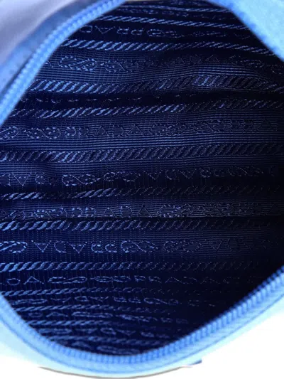 Pre-owned Prada Re-edition 2000 Tessuto Mini Hobo Bag In Blue