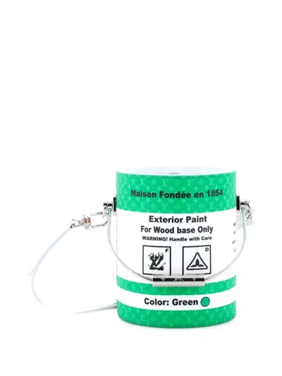 Pre-owned Louis Vuitton Lv Paint Can Bag Monogram Canvas And Leather Crossbody Bag In Green