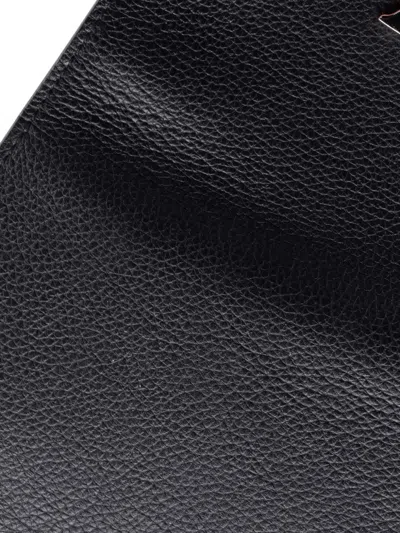 Pre-owned Louis Vuitton Mylockme Chain Pochette Leather Mini Shoulder Bag In Black