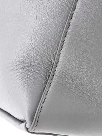 Pre-owned Givenchy Voyou North South Leather Small 手提包 In Gray