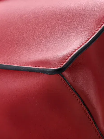 Pre-owned Prada Cahier Convertible City Calf And Saffiano Medium Shoulder Bag In Red