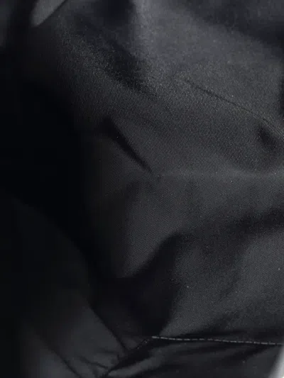 Pre-owned Gucci Web Messenger Bag Techno Canvas Medium Crossbody Bag In Black