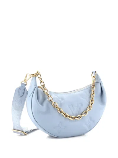 Pre-owned Louis Vuitton Over The Moon Bag Bubblegram Leather Shoulder Bag In Blue