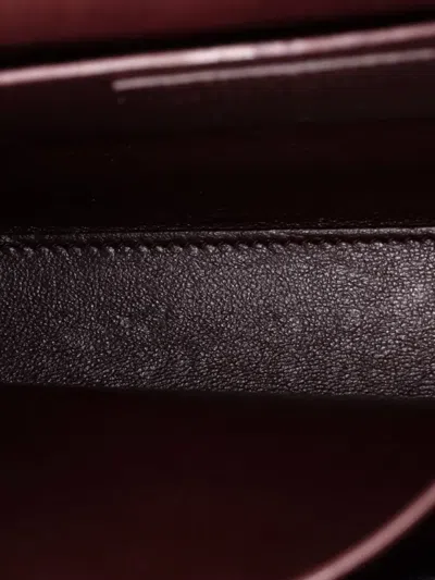 Pre-owned Saint Laurent Cassandra Top Handle Bag Leather Medium Satchel In White