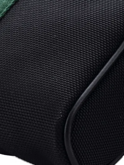 Pre-owned Gucci Web Zip Around Waist Bag Techno Canvas Belt Bag In Black