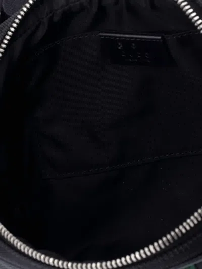 Pre-owned Gucci Web Zip Around Waist Bag Techno Canvas Belt Bag In Black