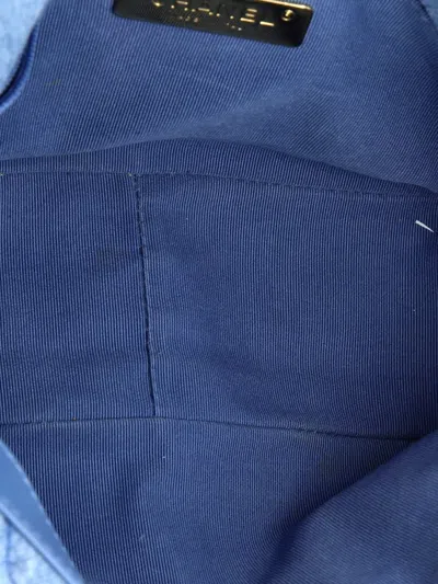 Pre-owned Chanel 19 Flap Bag Quilted Denim Medium Shoulder Bag In Blue