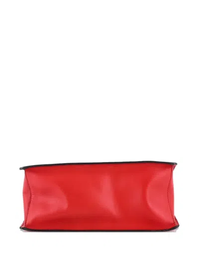 Pre-owned Prada Cahier Convertible City Calf And Saffiano Medium Shoulder Bag In Black