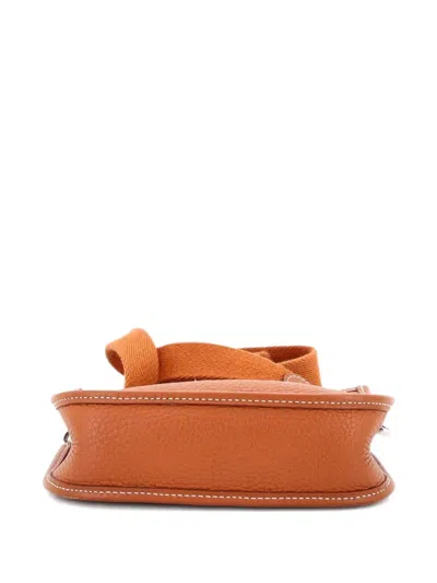 Pre-owned Hermes Evelyne Bag Gen Iii Clemence Tpm Crossbody Bag In Brown