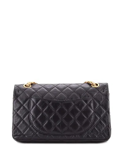 Pre-owned Chanel Lucky Charms Reissue 2.55 Flap Bag Quilted Aged Calfskin 225 Shoulder Bag In Black