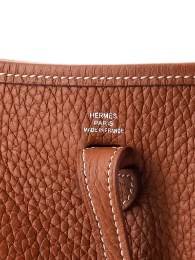 Pre-owned Hermes Evelyne Bag Gen Iii Clemence Tpm Crossbody Bag In Brown