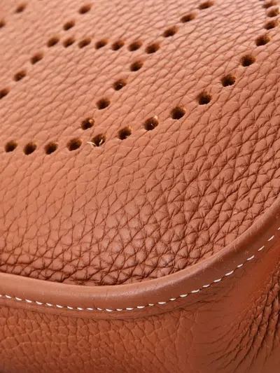 Pre-owned Hermes Evelyne Bag Gen Iii Clemence Tpm Crossbody Bag In Brown