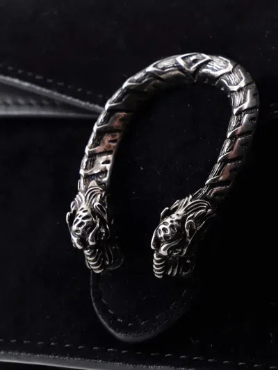 Pre-owned Gucci Dionysus Bag Suede Super Mini Crossbody Bag In Black