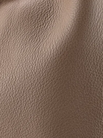 Pre-owned Saint Laurent Le 5 A 7 Supple Leather Large Hobo Bag In Neutral