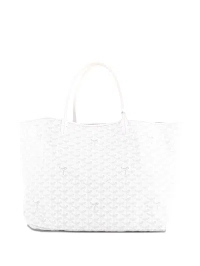 Pre-owned Goyard Saint Louis Coated Canvas Gm Tote Bag In Neutral