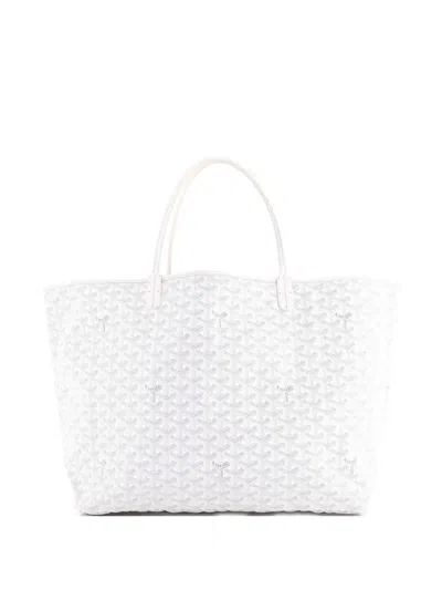 Pre-owned Goyard Saint Louis Coated Canvas Gm Tote Bag In Neutral