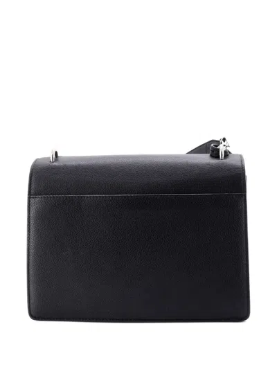 Pre-owned Saint Laurent Sunset Satchel Leather Medium Crossbody Bag In Black