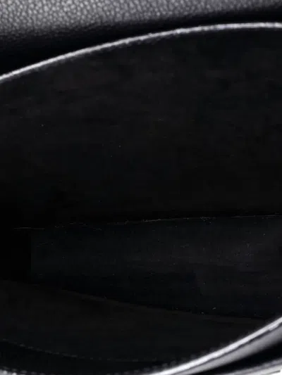 Pre-owned Saint Laurent Sunset Satchel Leather Medium Crossbody Bag In Black