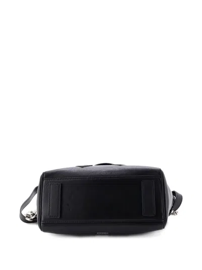 Pre-owned Versace La Medusa Top Handle Bag Leather With Zipper Detail Medium Satchel In Black