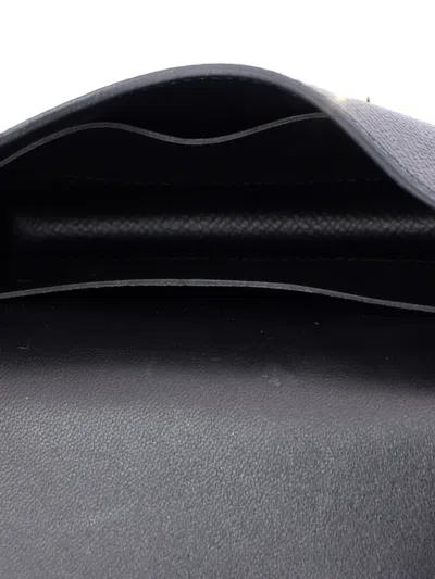 Pre-owned Hermes Constance Slim Wallet Epsom Small Wallets In Black