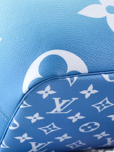 Pre-owned Louis Vuitton Neverfull Nm By The Pool Monogram Giant Mm Tote Bag In Blue