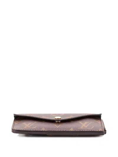 Pre-owned Louis Vuitton Recto Verso Monogram Canvas Card Holder In Brown