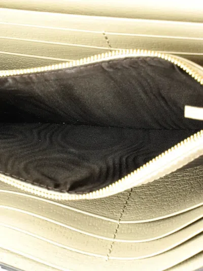 Pre-owned Gucci Ophidia Wallet On Chain Gg Coated Canvas With Leather Clutch Bag In Neutral