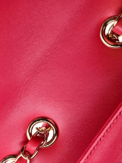 Pre-owned Chanel Lovely Day Square Flap Bag Quilted Lambskin Medium Crossbody Bag In Pink