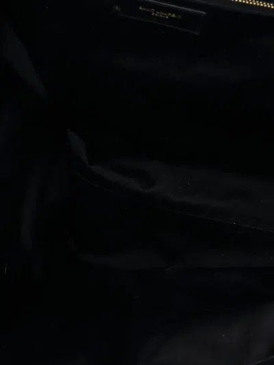 Pre-owned Saint Laurent Icare Shopping Quilted Leather Maxi Tote Bag In Black