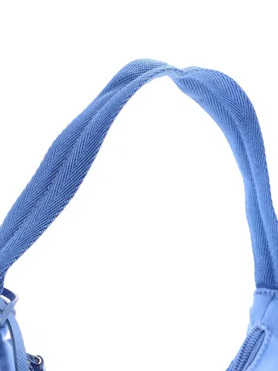 Pre-owned Prada Re-edition 2000 Tessuto Mini Hobo Bag In Blue