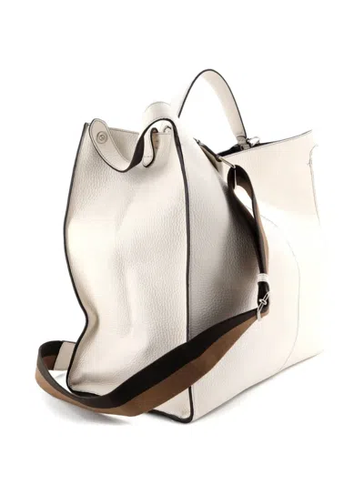 Pre-owned Fendi Peekaboo X-lite Fit Bag Leather Large Tote Bag In White