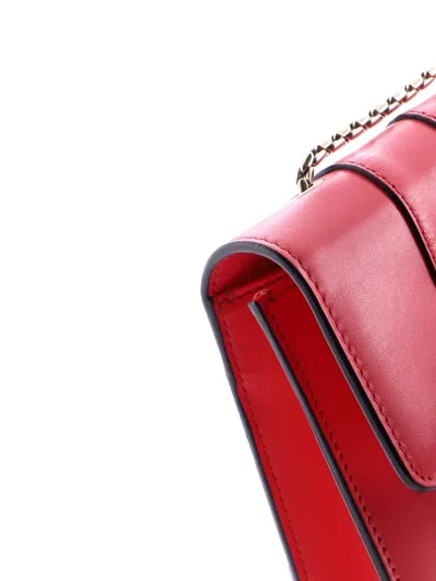 Pre-owned Bvlgari Serpenti Forever Square Leather Medium Shoulder Bag In Pink