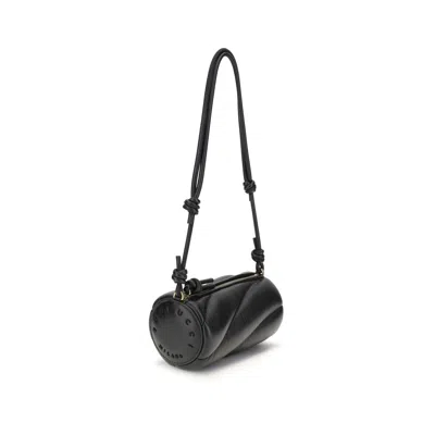 Fiorucci Black Lamb Ovis Aries Aries Shoulder Bag In Black