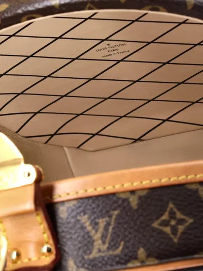 Pre-owned Louis Vuitton Petite Boite Chapeau Bag Monogram Canvas Crossbody Bag In Brown
