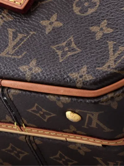 Pre-owned Louis Vuitton Petite Boite Chapeau Bag Monogram Canvas Crossbody Bag In Brown