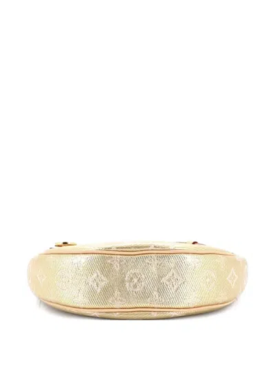 Pre-owned Louis Vuitton Loop Handbag Monoglam Jacquard Canvas Hobo Bag In Gold