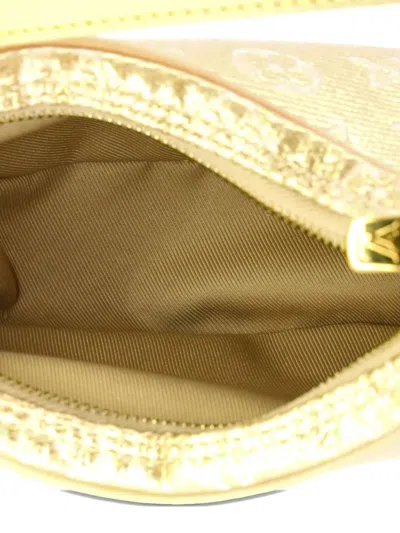 Pre-owned Louis Vuitton Loop Handbag Monoglam Jacquard Canvas Hobo Bag In Gold