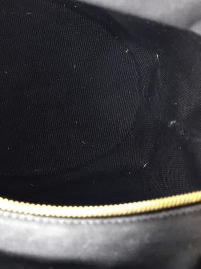 Pre-owned Prada Convertible Basket Bag Wicker With Canvas Small Bucket Bag In Black