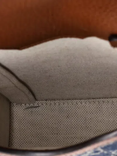 Pre-owned Gucci Horsebit 1955 Gg Denim Mini Crossbody Bag In Blue