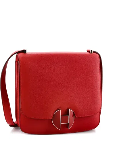 Pre-owned Hermes 2002 Evercolor 20 Shoulder Bag In Red